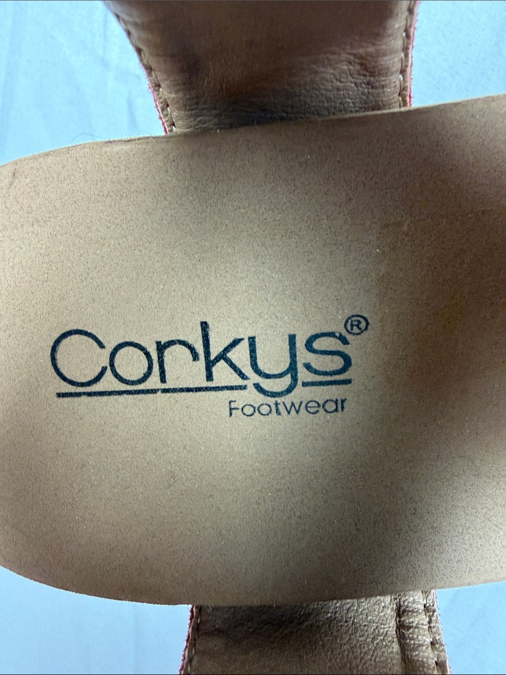 Corkys Case Closed Red Suede Wedge Sandals - Picture 10 of 11